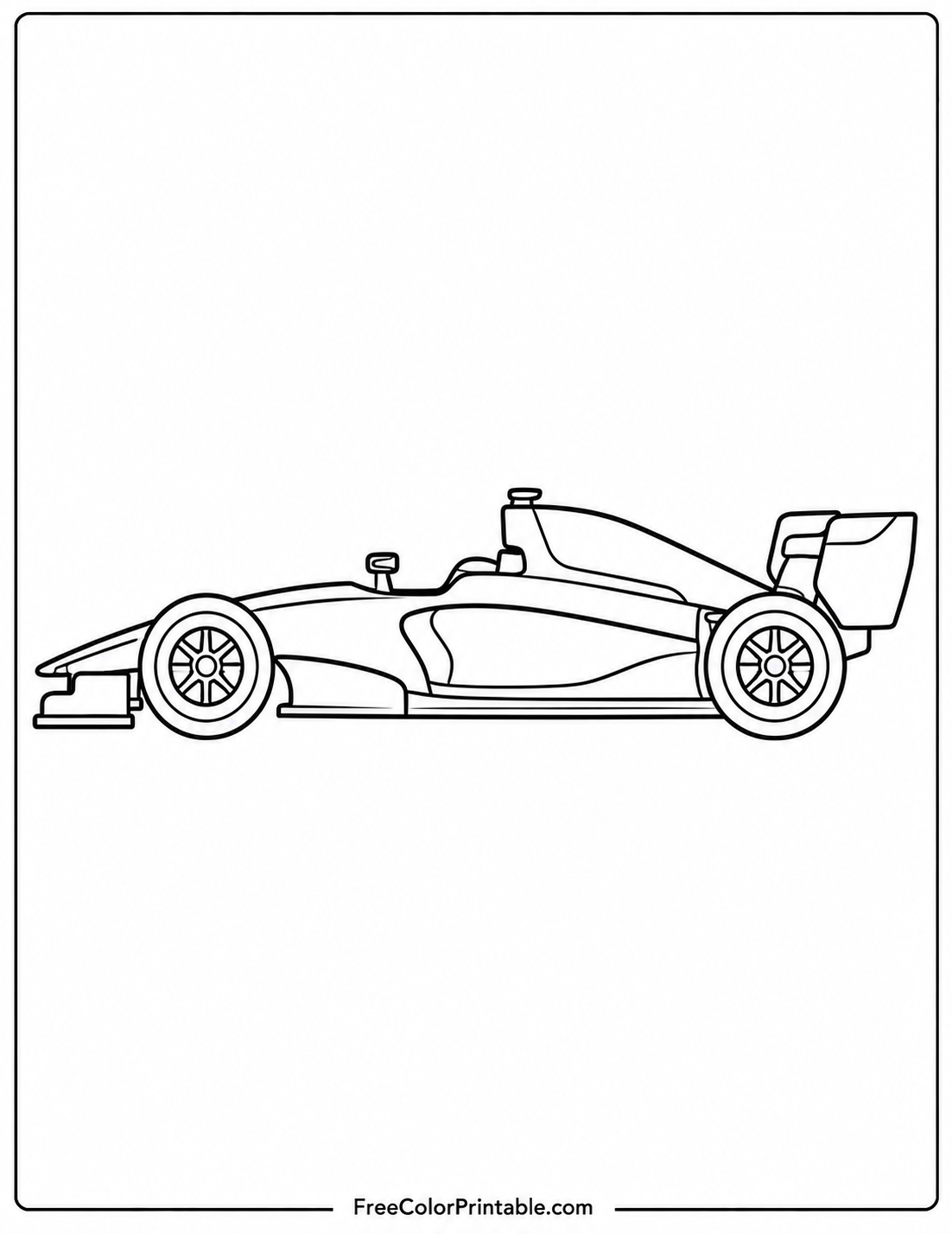 Formula race car coloring sheet Coloring Page — Free Printable — free printable coloring page